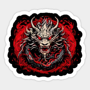 Red chinese dragon Sticker